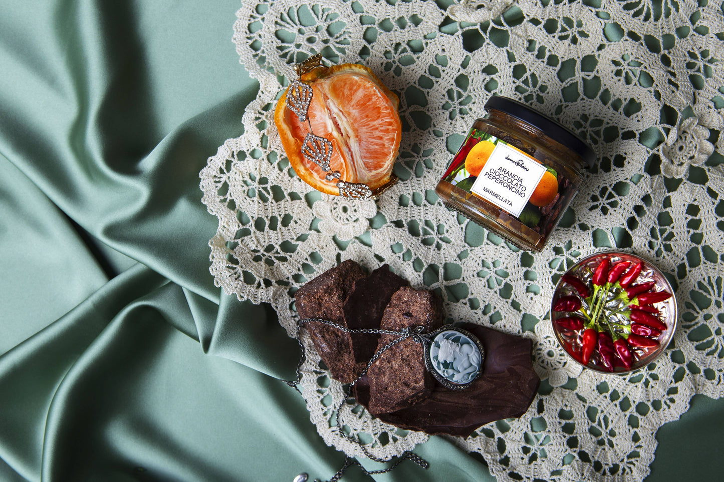 Mermelada de naranja, chocolate y guindilla