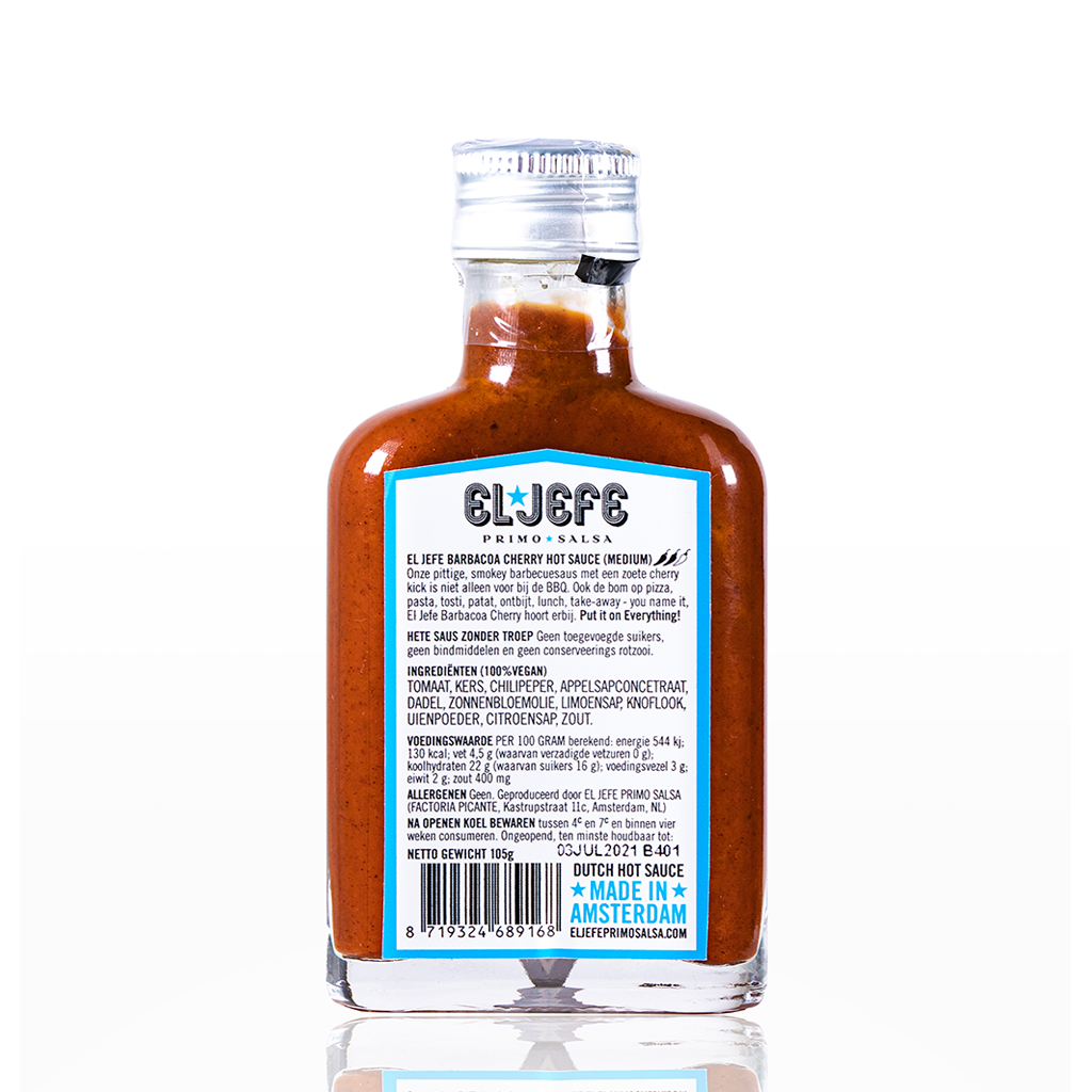 Salsa picante de cereza barbacoa (picante medio) - 100 ml