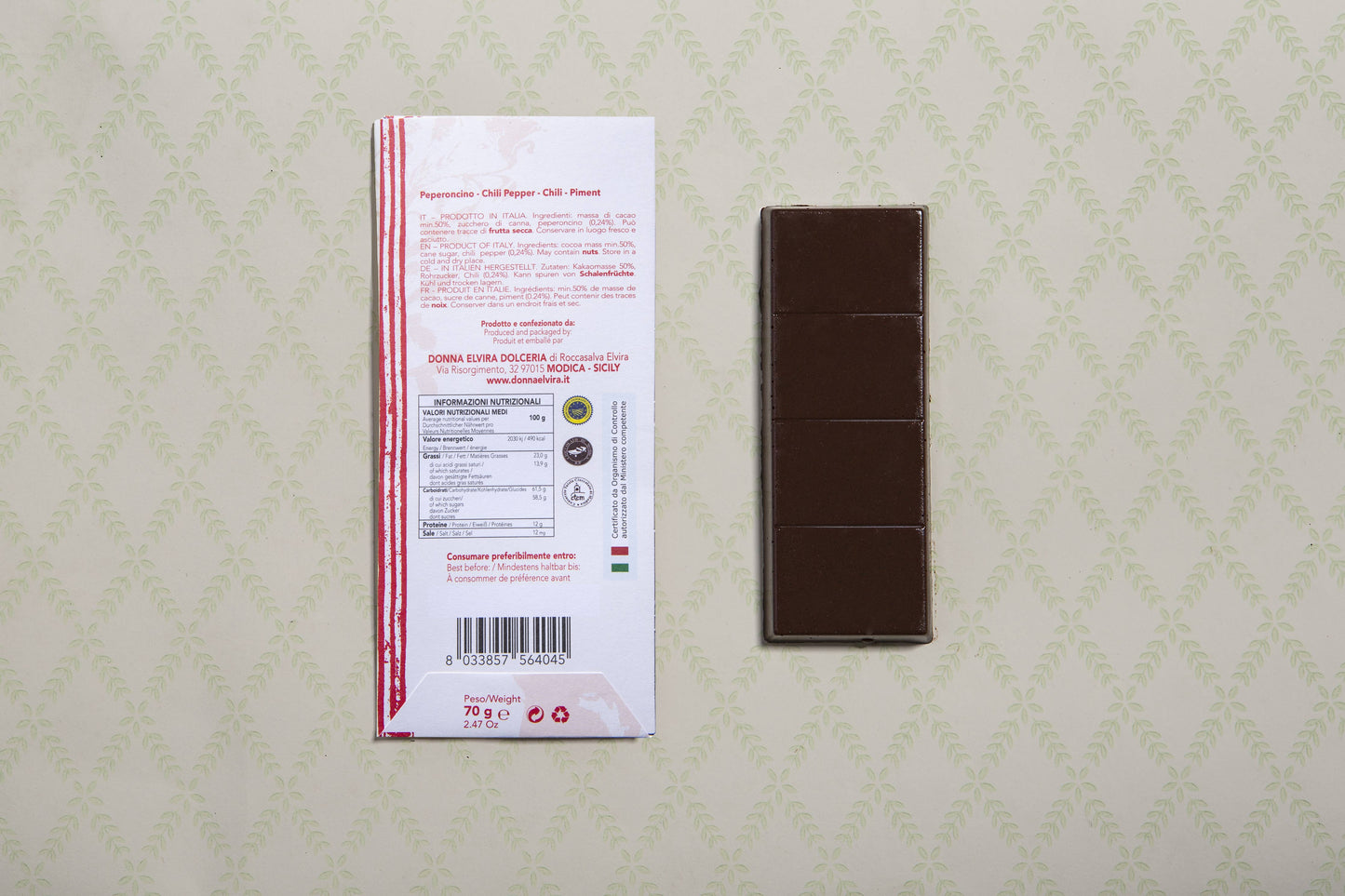 Chocolate Modica IGP con guindilla