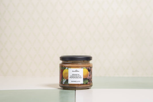 Mermelada de naranja, chocolate y guindilla