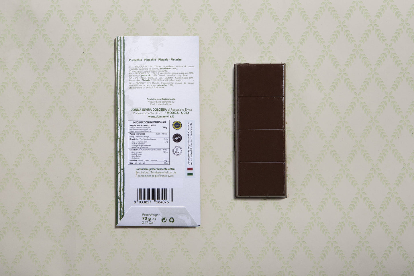 Chocolate Modica IGP con pistacho